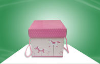 Caixa de presente cor-de-rosa decorativa do papel de Hellokitty com o punho para petiscos de embalagem