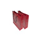 Sacos de compras de papel personalizados de alça de nylon Tipo de fundo rígido com laminação brilhante / mate