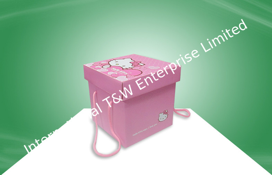 comprar Caixa de presente cor-de-rosa decorativa do papel de Hellokitty com o punho para petiscos de embalagem online manufacture