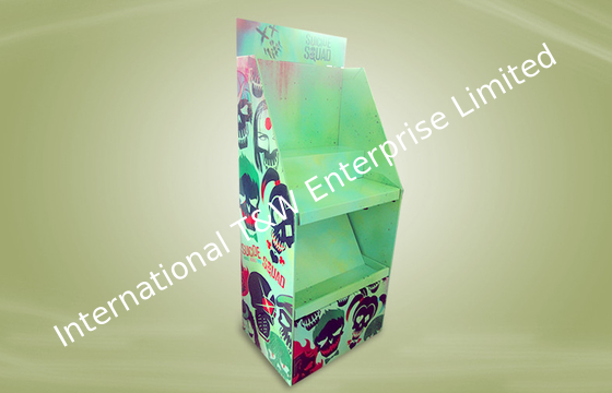 comprar Suportes de exposição feitos sob encomenda verdes do cartão do produto, revestimento lustroso ondulado da exposição de assoalho online manufacture