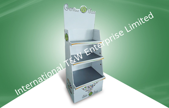 comprar Exposições a três níveis personalizadas do cartão ondulado usadas em produtos do cuidado da beleza online manufacture