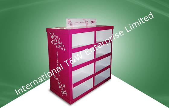comprar Exposição de papel forte vermelha da pálete do cartão de Rosa nas lojas 80X60X130CM online manufacture