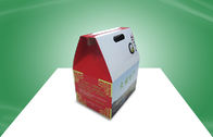 Caixa de empacotamento ondulada feita sob encomenda da caixa da caixa de papel com o punho do elevador para o alimento/presente