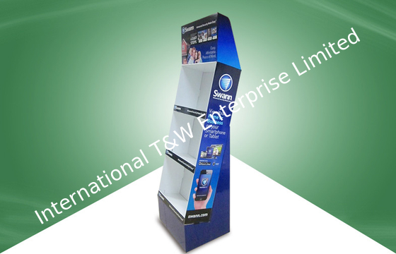 comprar Exposição do cartão do POP dos produtos da segurança/exposição assoalho do cartão com a prateleira três online manufacture