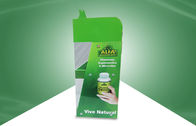 A bancada verde do cartão dos produtos de Heathcare da vitamina indica o costume