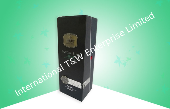 comprar Placa grossa de empacotamento das caixas do cartão duro do vinho personalizada com etiqueta do metal online manufacture