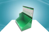 ODM reciclável do OEM das caixas de exposição da bancada do cartão do verde UV do revestimento