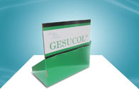 ODM reciclável do OEM das caixas de exposição da bancada do cartão do verde UV do revestimento