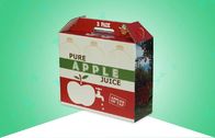 Recipiente de empacotamento feito sob encomenda do suco de maçã das caixas do papel ondulado com punho forte