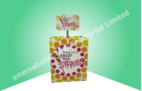 comprar Exposição emergente do escaninho da descarga do cartão para artigos dos doces com tubo & encabeçamento online manufacture