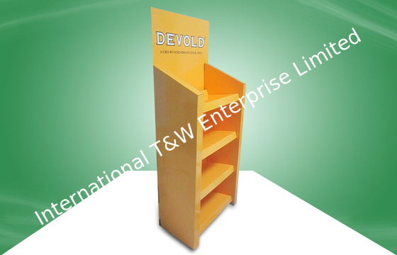 comprar Suportes de exposição amarelos do cartão com impressão deslocada de PMS para a peúga/roupa interior online manufacture