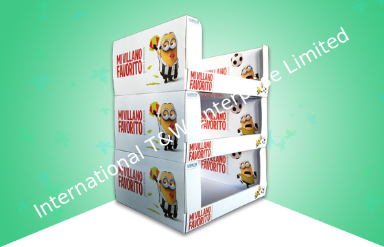 4 cores CMYK Minion PDQ Caixas de papelão com design empilhável para garrafas de bebidas infantis