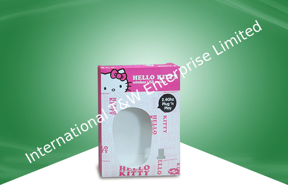 Caixas de embalagem de papel de cores completas Caixa de cartão com janela para mouse Hello Kitty