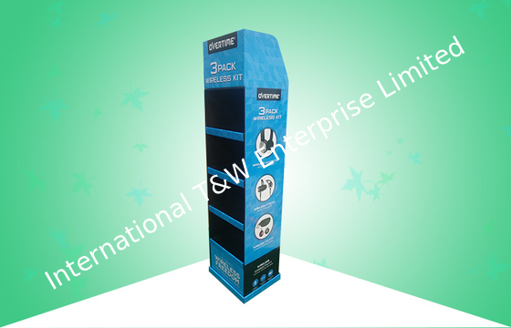 Bom preço. O cartão forte estala acima a prateleira do costume 4 dos suportes de exposição para promover o fone de ouvido on-line