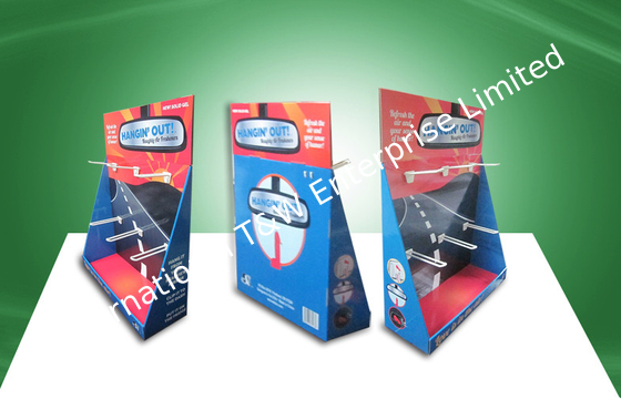 Bom preço. Exposição relativa à promoção feita sob encomenda da bancada do cartão de Comodity com o gancho plástico que pendura o refrogerador especial on-line