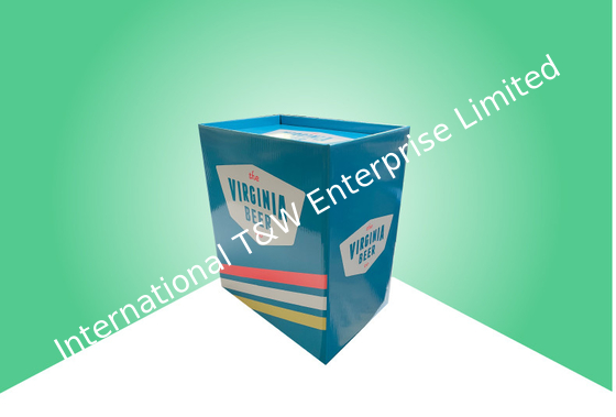 Exposição feita sob encomenda do escaninho da descarga do cartão para promover o empilhador da caixa da cerveja